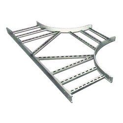 White Cable Trays Tee Bend