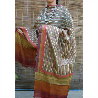Maroon Tie n Dye Handcrafted Silk Stoles