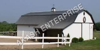 Gray And White Agricultural Buildings