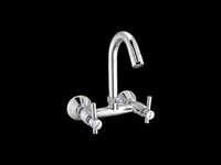 Sink Mixer - Stainless Steel, Oval Design | Wall Mounted, Leakage Resistant, High-quality Bathroom Tap