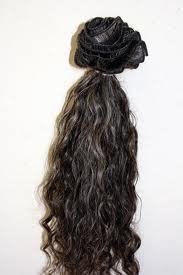 Grey Wefted Curly Hair