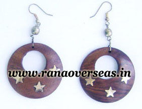 Wooden Ear Rings.