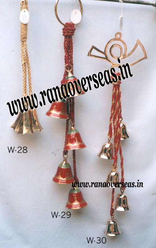 Red And Golden Brass Metal Wind Chime