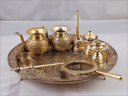 Brass Puja Set