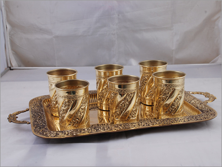 Brass Tray Set