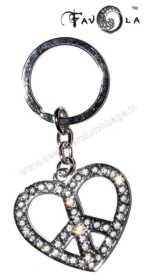Crystallized Heart Shaped Keychain