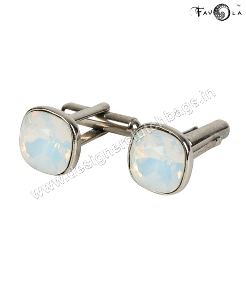Swarovski Crystal Engraved Cufflinks