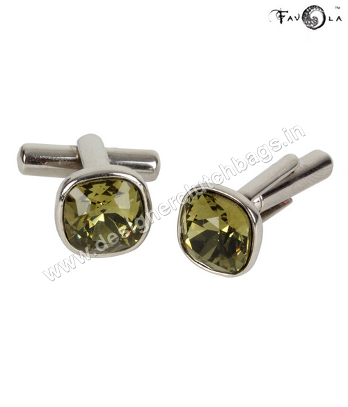 Green Crystal Cufflinks