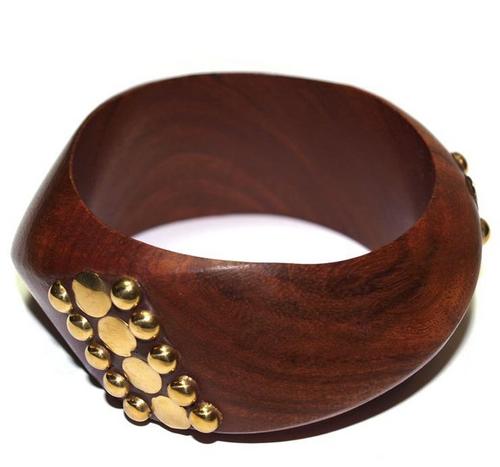 Wooden Studded Bangle