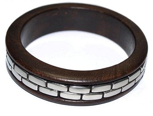 Studded Wooden Bangle
