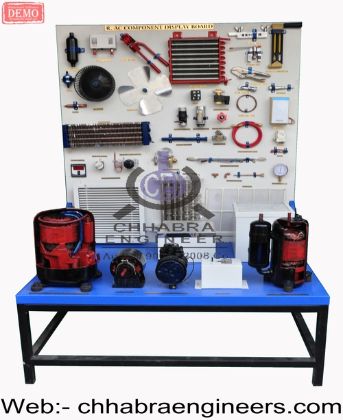 R.AC - Stainless Steel Component Display Board 3-4 Feet Tall White and Blue Color 50 Watt Power For Industrial and Educational Use