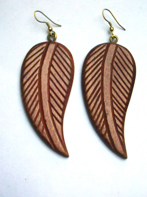 Wood Carving Earrings