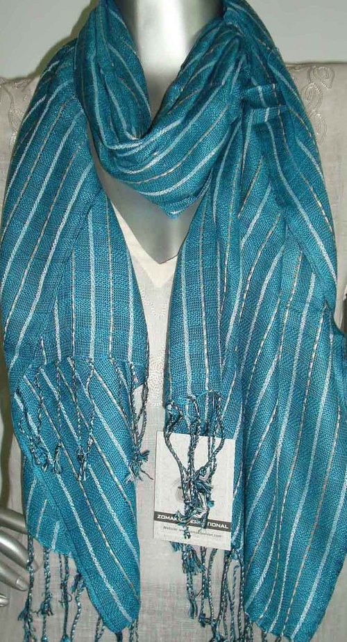 VISCOSE SCARVES WITH  STRIPES 