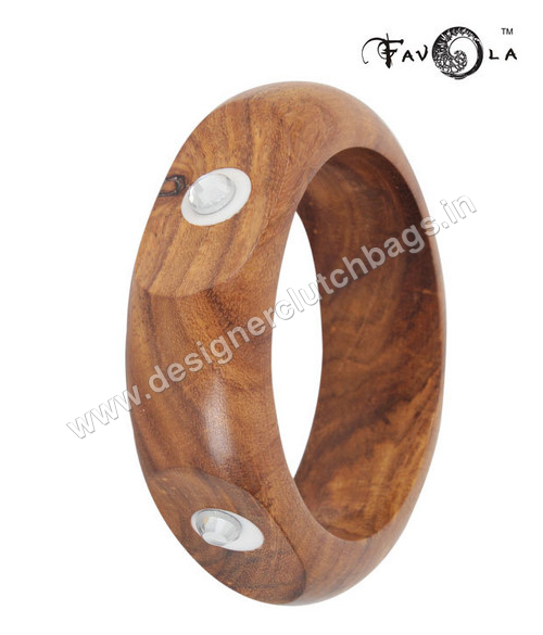 Swarovski Crystal Wood Bangle