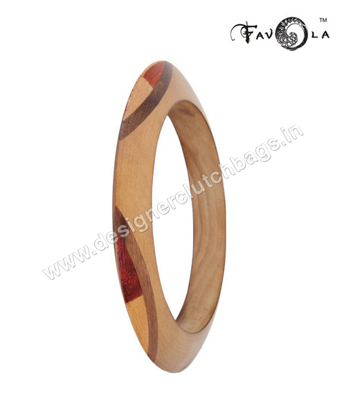 Bangle - Wood, 70-80 mm Diameter, Light Brown | Handcrafted, Stylish, Durable, Lightweight, Smooth Finish