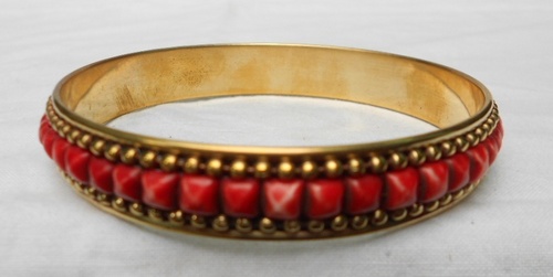 Brass Studded Bangle