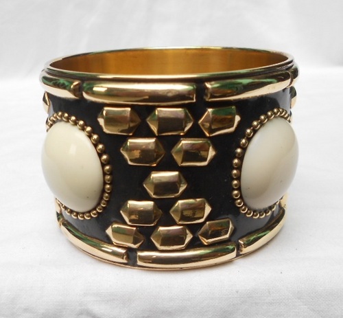 Resin Studded Brass Bangle