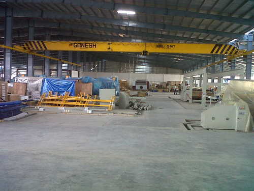 Single Girder Electric Crane - Color: Yellow