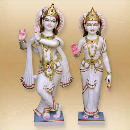 Fiber Radha Krishna Statues