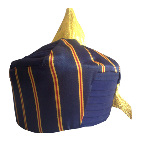Blue And Yellow Embroidered Pagri