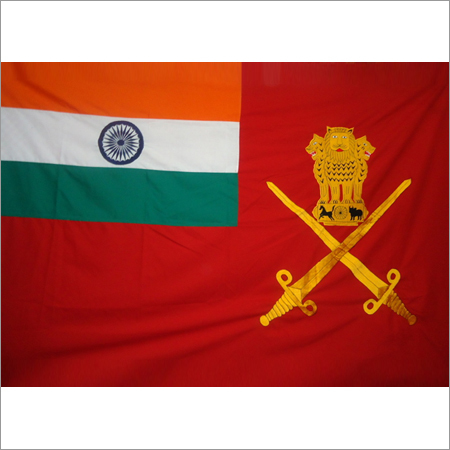 Silk Indian Army Flag Banner