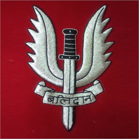 Red And Silver Army Emblems