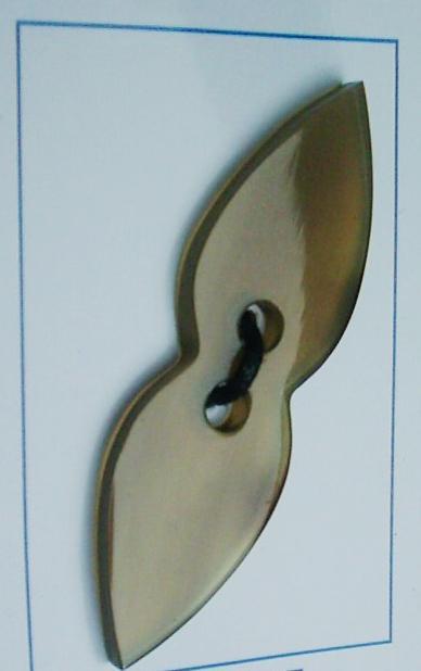 Horn Button - Horn, 5x2 cm, Beige | Durable Material, Elegant Design, Easy to Sew, Smooth Finish