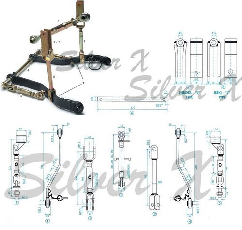 COMPLETE LINKAGE KITS - KUBOTA / ISEKI TYPE