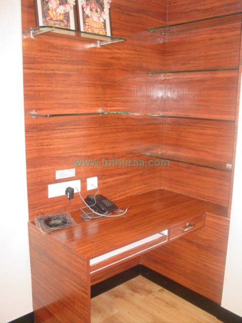 Table with Glass Shelves