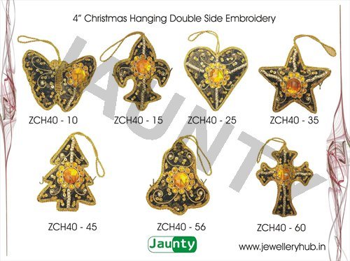 4' Christmas Hangings Double Side Embroidery