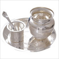 Silver Pooja Articles - Sterling Silver, Varying Dimensions, High Polish | Handcrafted, Lightweight, Elegant Design, Crack & Impact Resistant, Intricate Finish, 92.5% Purity