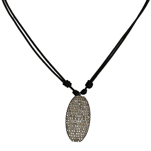 Designer Pave Diamond Macrame Necklace Jewelry