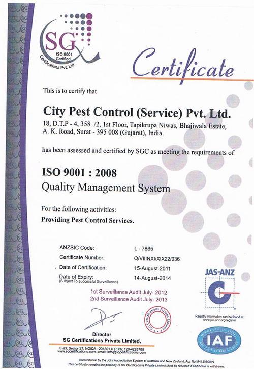 ISO Certificat