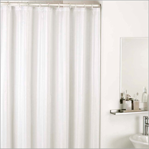 Plain White Shower Curtain