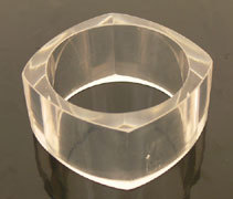 Resin Transparent Bangles - Resin, Variable Dimensions, Clear | Elegant Design, Durable, Lightweight, Square Shape