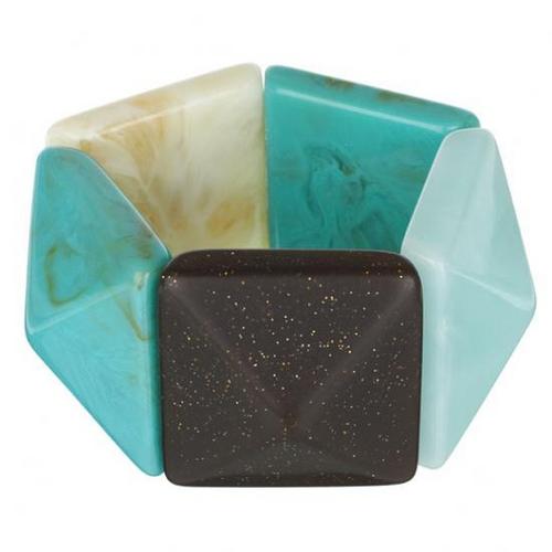 Resin Bracelets - Resin, 6x4 cm, Turquoise | Handmade, Hexagonal Style, Durable, Unique Designs
