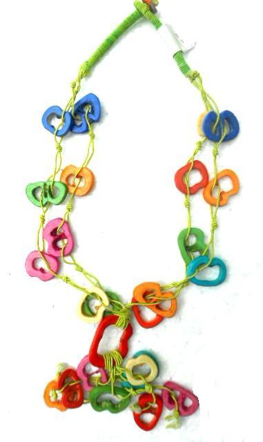 Exotic Resin Beaded Necklaces - Resin & Leather, 18" , Heart Shaped Beads, Adjustable Closure, Colorful Handcrafted Accessory