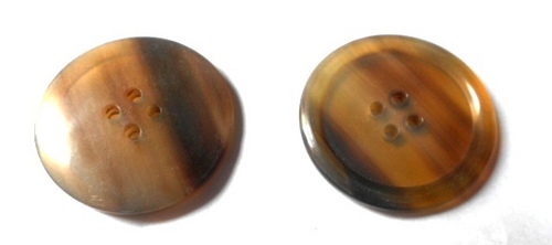 Brown Horn Button