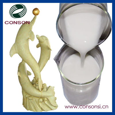 Mould making silicone rubber for reproduction of rough lines and bigger articles of stone