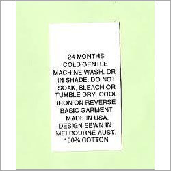Printed Care Labels
