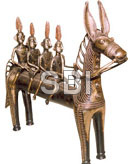 Horse Handicraft - Brass, 10x5x7 Inches, Brown | Handcrafted, Intricate Details, Antique Finish, Collectible Decorative Piece