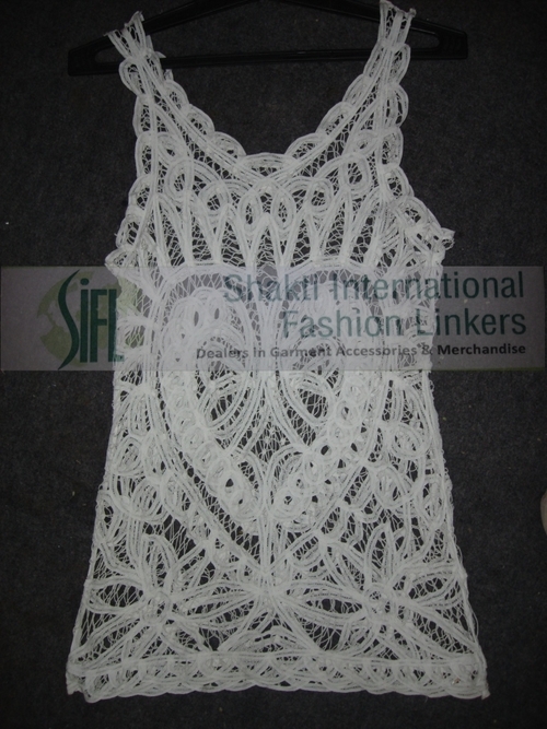 Batton Bourgh Dress - Lace, 24 Inches, White | Elegant Design, Intricate Floral Lace, Comfortable Fit, Versatile Summer Style