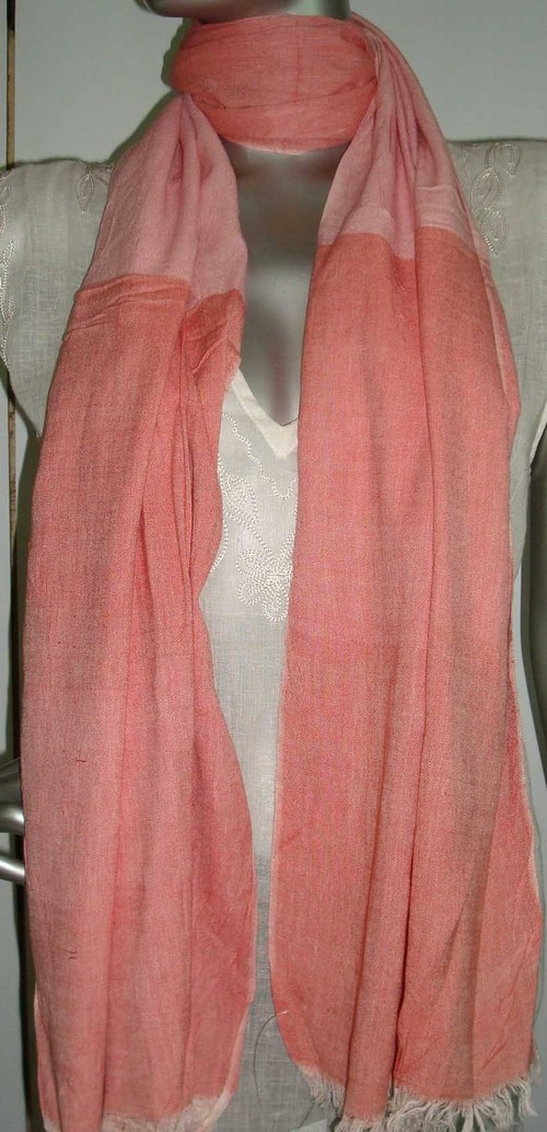Scarves with plain and fringes