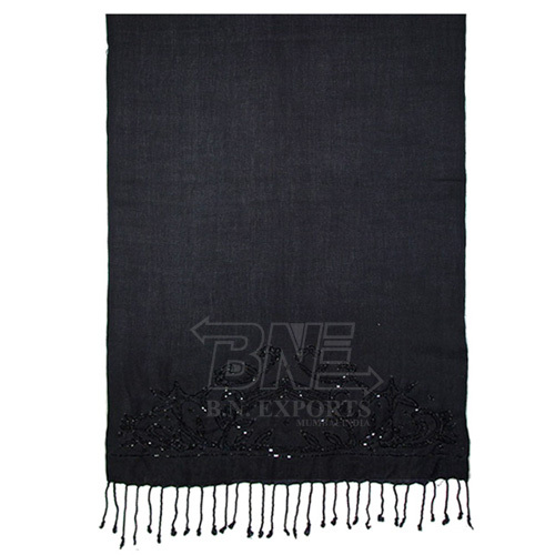 Beaded Embroidery Viscose Shawl