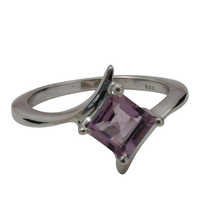 Sterling Silver Ring - 925 Purity, 3.25 Gms Weight, Customizable Amethyst Design, Perfect For Weddings And Unique Occasions