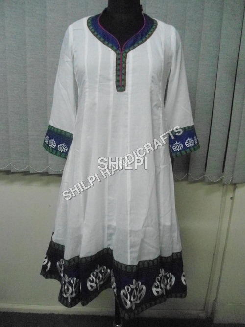 Ladies Cotton Kurta - Cotton, Standard Size, White | Elegant Design, Comfortable Fit, Lightweight, Quick Dry, Washable, Plain Texture