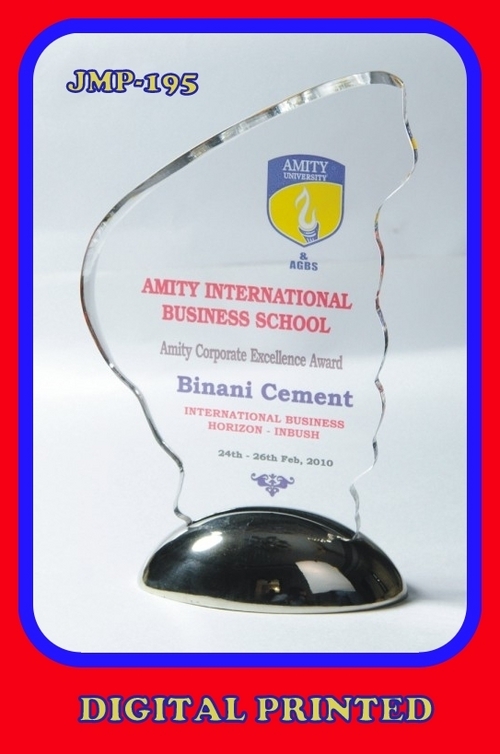 Acrylic Trophy with Digital Printing By B. ARUN & CO.