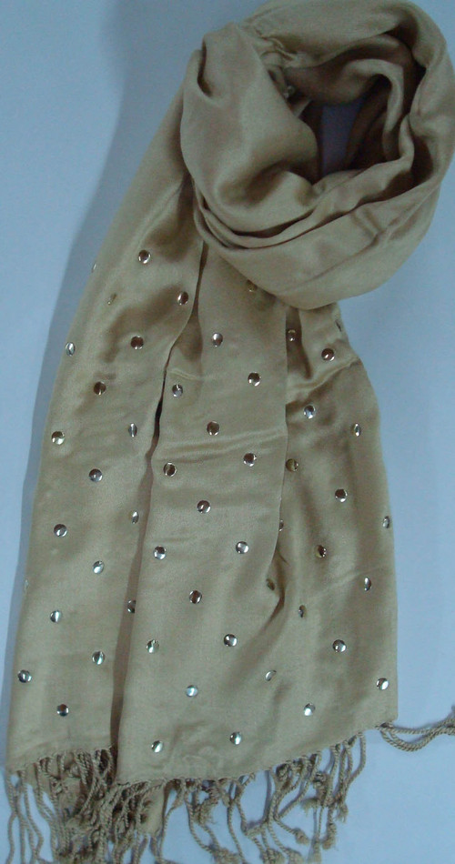 Scarves with sequins work