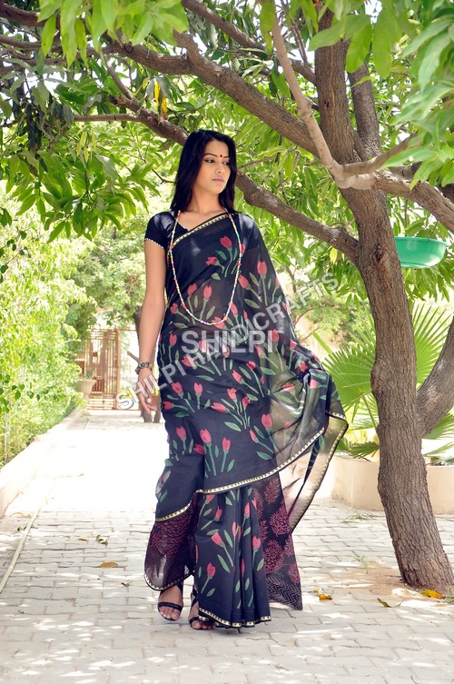 Washable Printed Chanderi Sarees