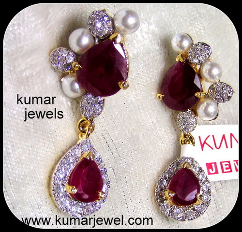ruby stone earrings.